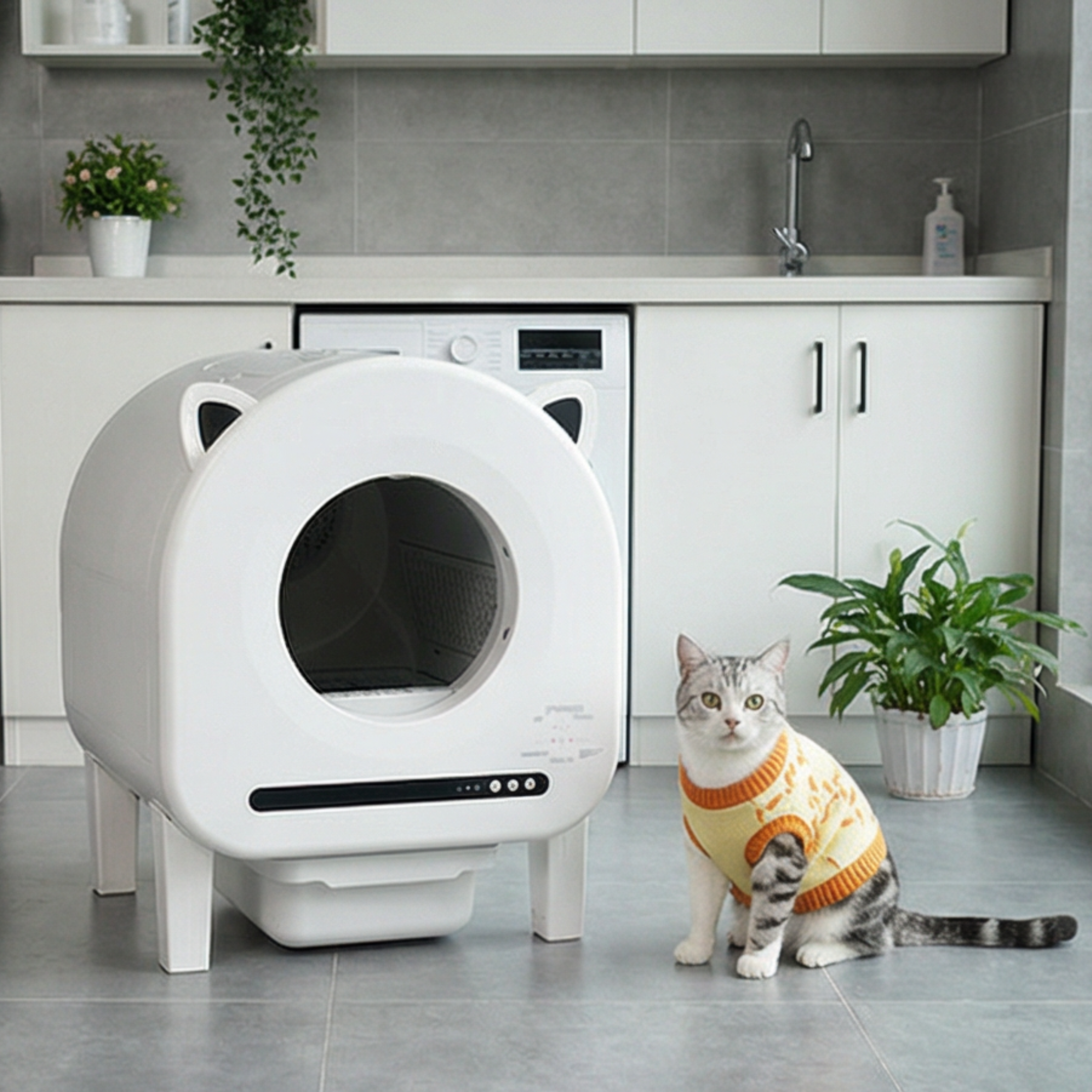 bac litiere automatique pour chat interieur