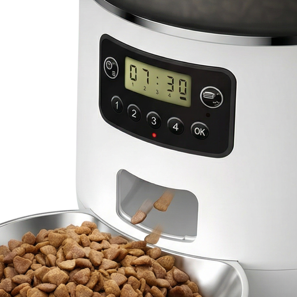 distributeur croquettes chat reservoir transparent